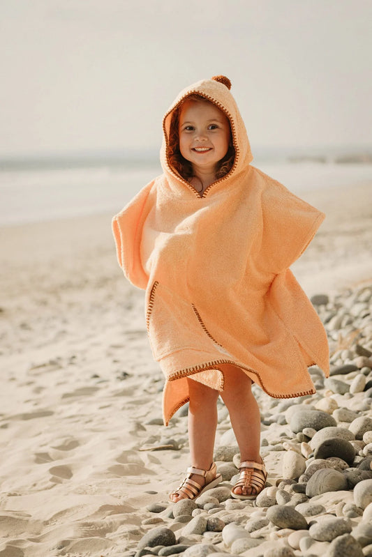 Vaikiškas pončas iš minkšto kilpinio audinio