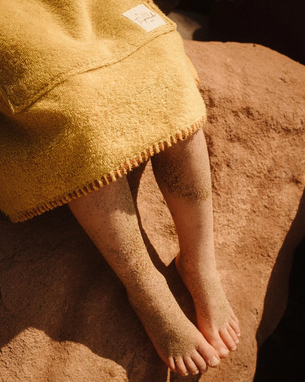 Vaikiškas pončas iš minkšto kilpinio audinio