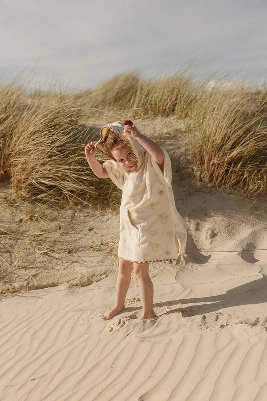 Vaikiškas pončas iš minkšto kilpinio audinio