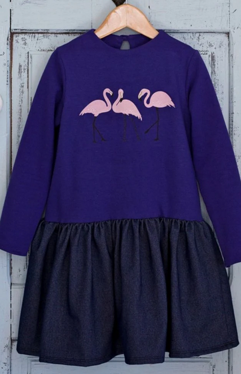 Suknelė "Trys flamingai" (Įvairių spalvų)