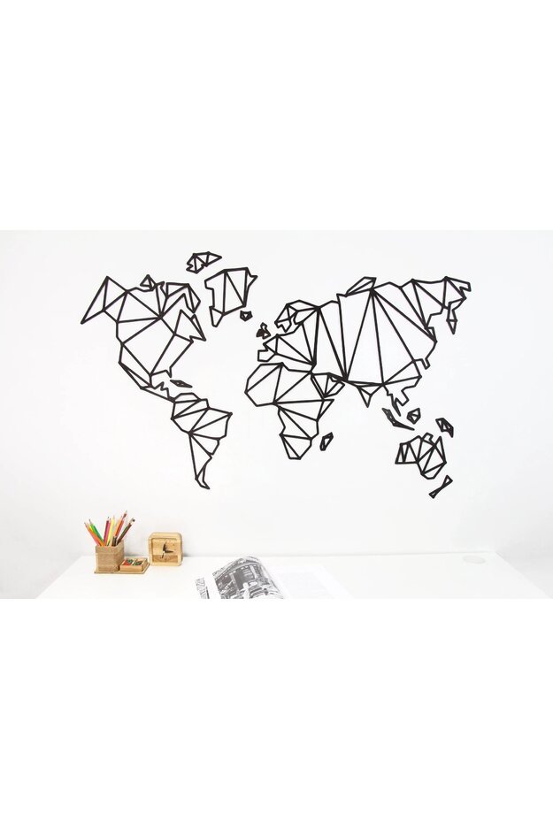 Medinis pasaulio žemėlapis "Origami"