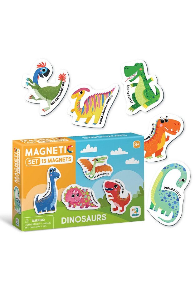 Dodo didelių magnetukų rinkinys Dinozaurai (15 el.)